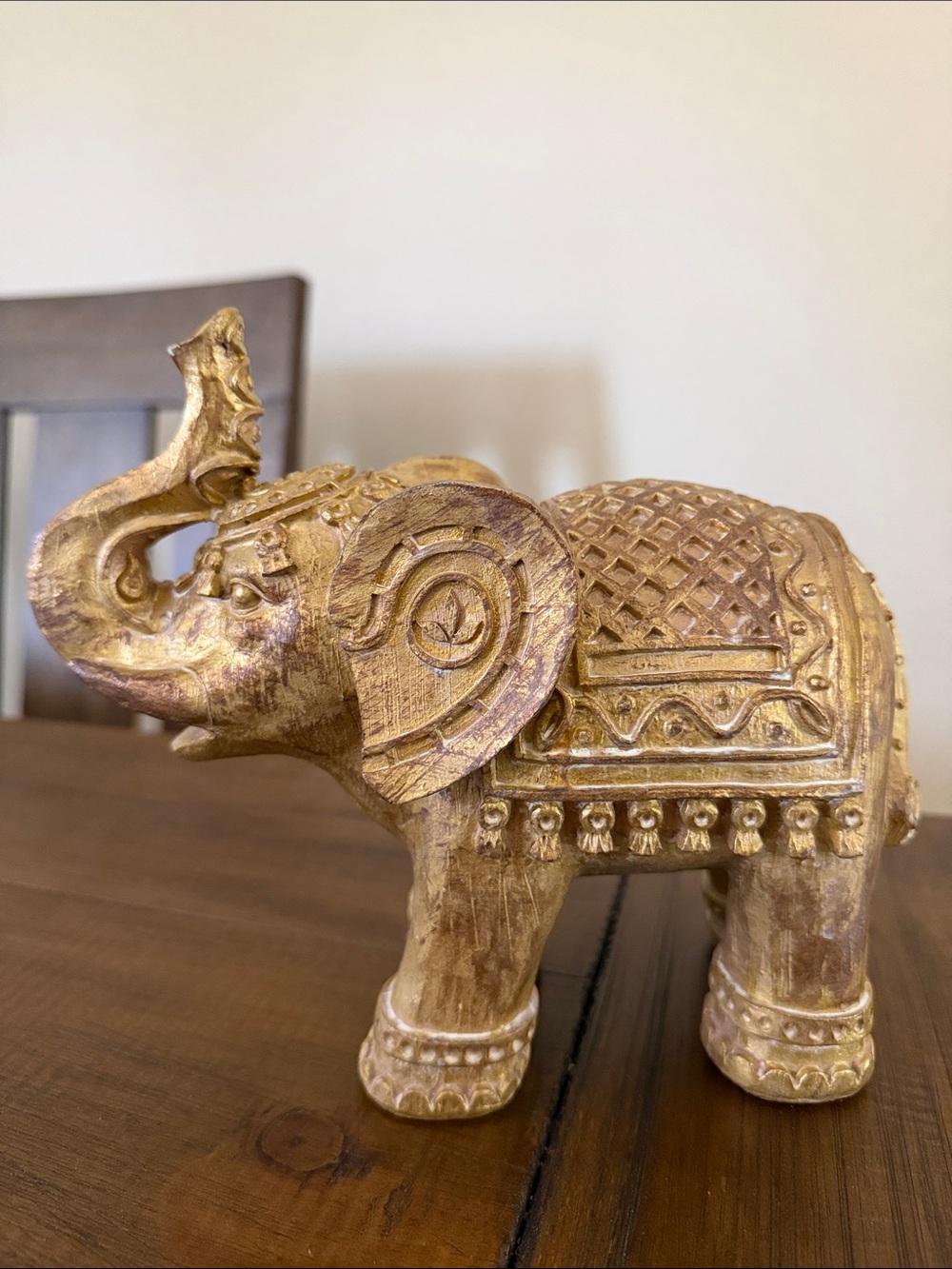 Gold Elephant Home Decorative Accent